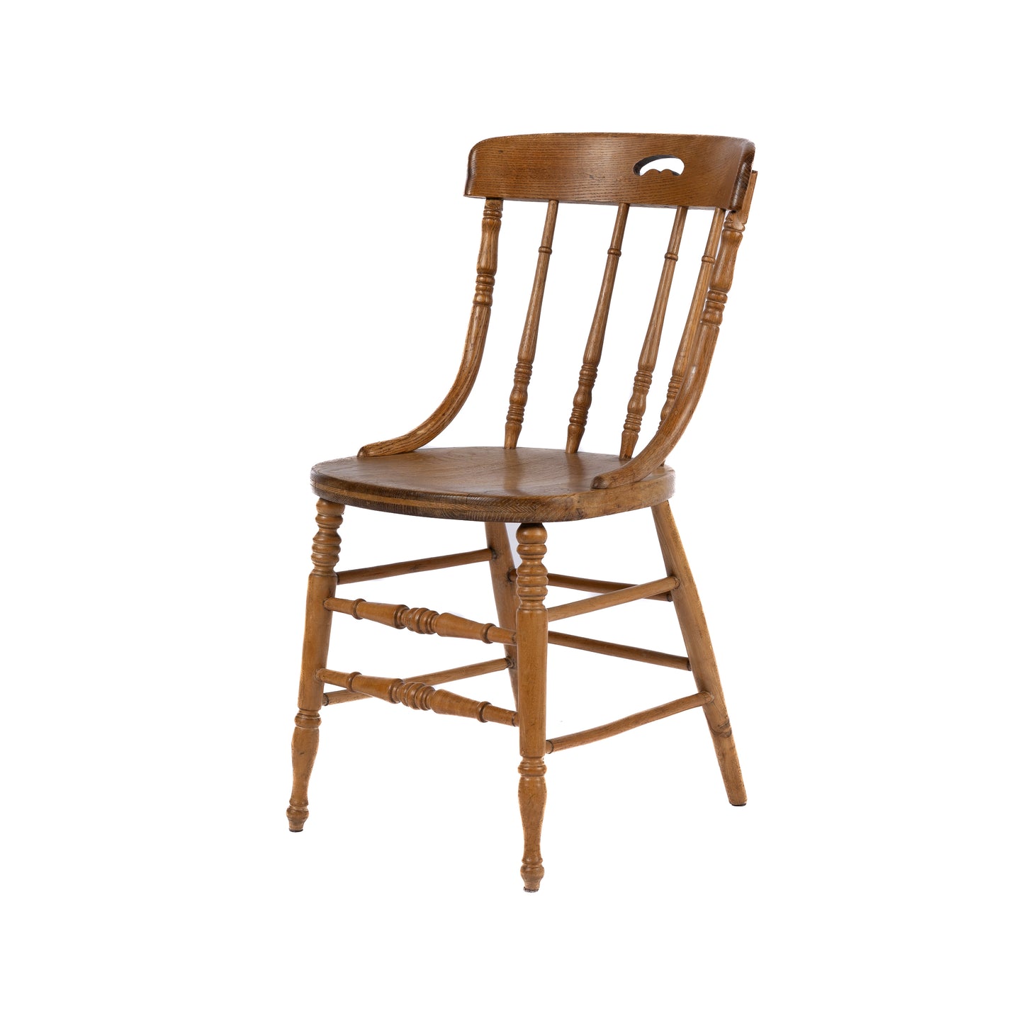 Vintage French spindle back tavern dining chair