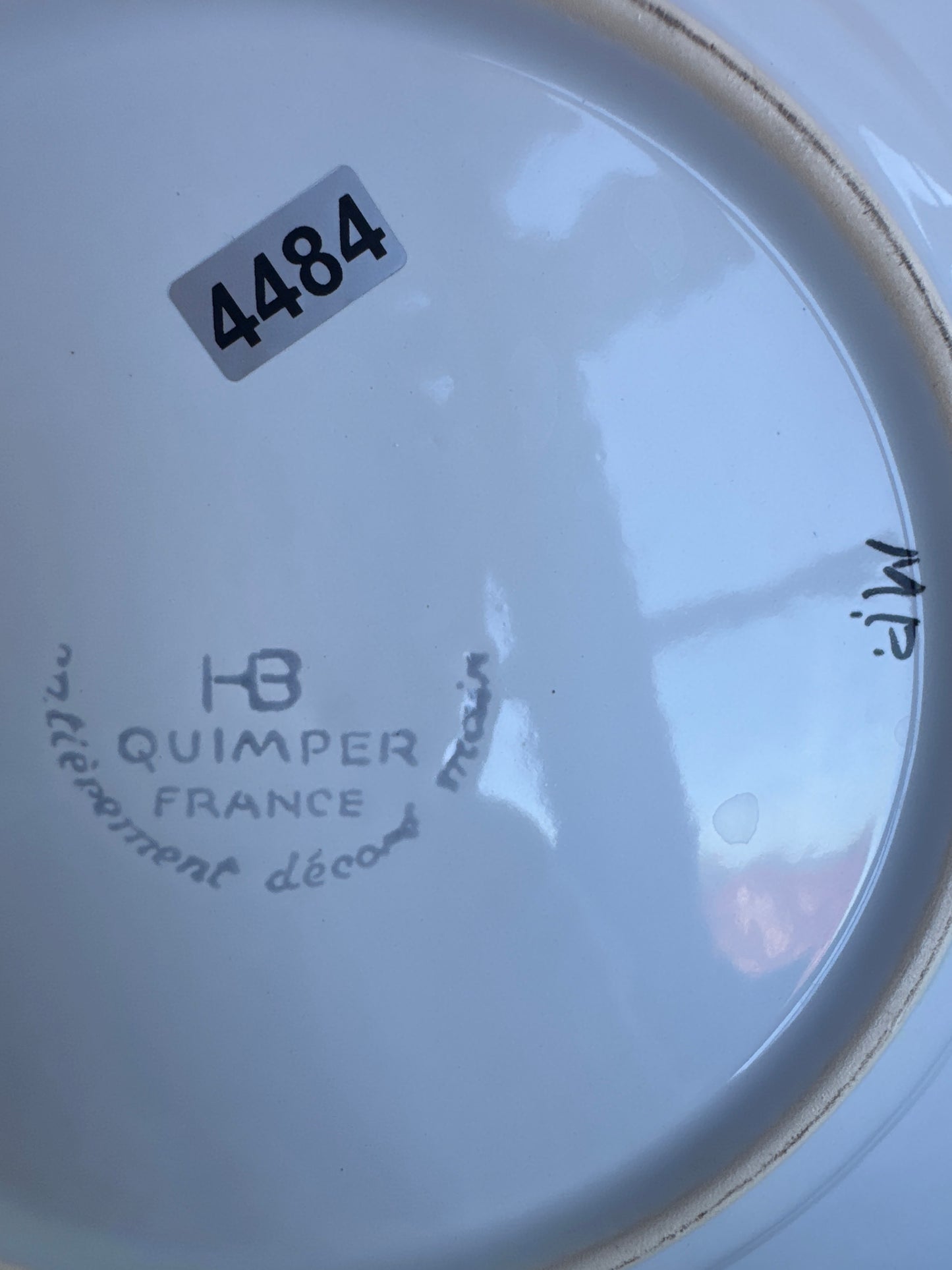 Elegant Antique French Quimper Plate in Holiday Gift Box – Perfect Christmas Present