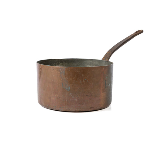 Antique French copper saucepan from The French Alps