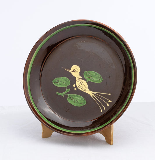 Beautiful Vintage French serving plate with bird motif from Annecy