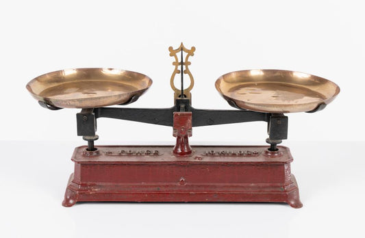 Antique French Scale with Red Base from The French Alps