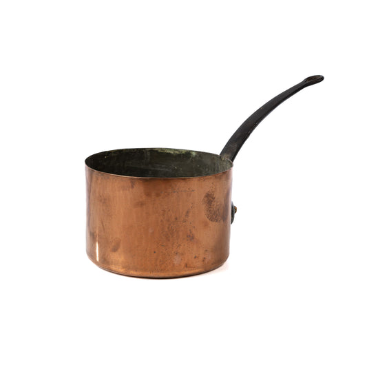 Antique French copper saucepan from The French Alps