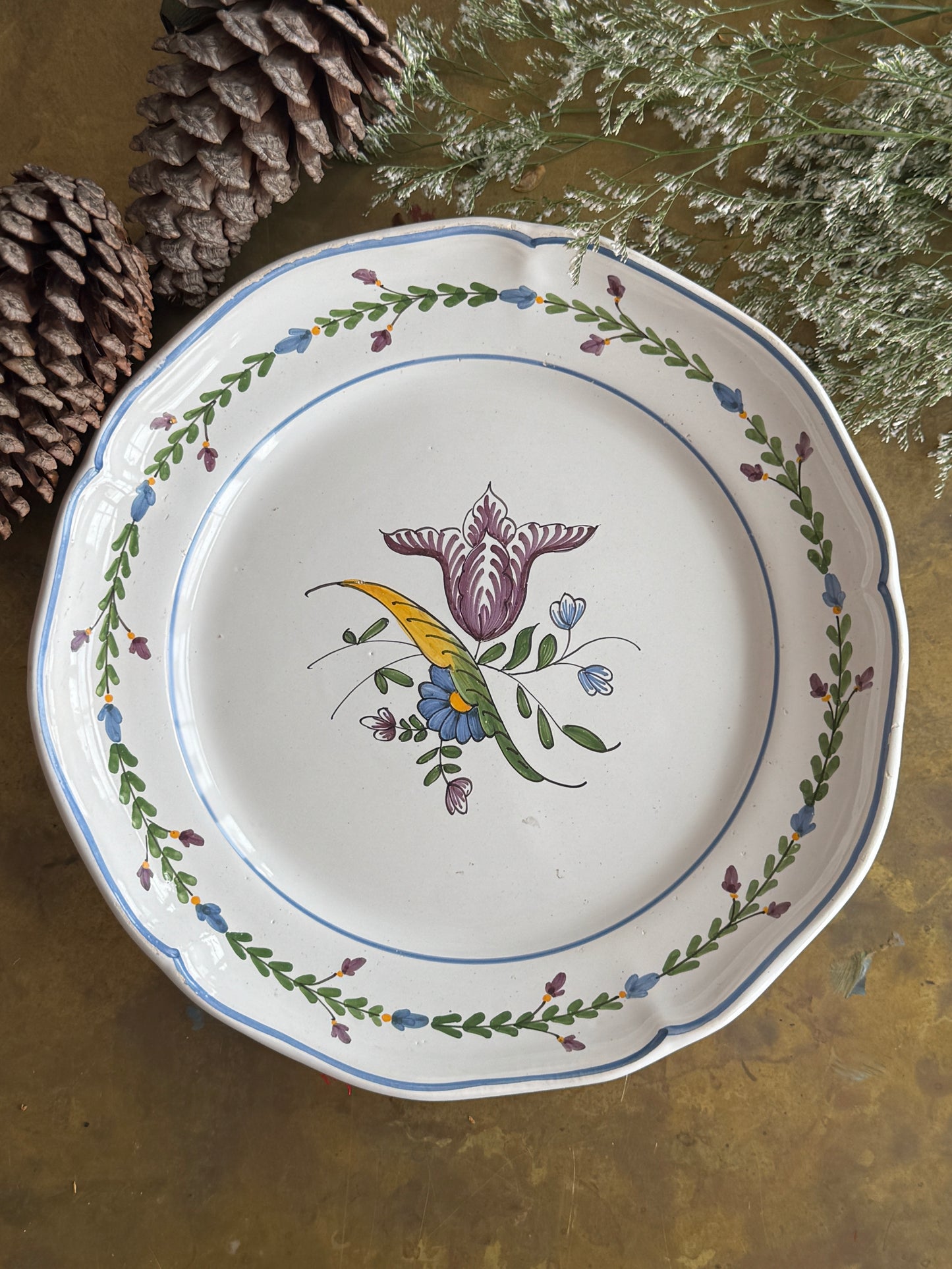 Elegant Antique French Platter in Holiday Gift Box – Perfect Christmas Present