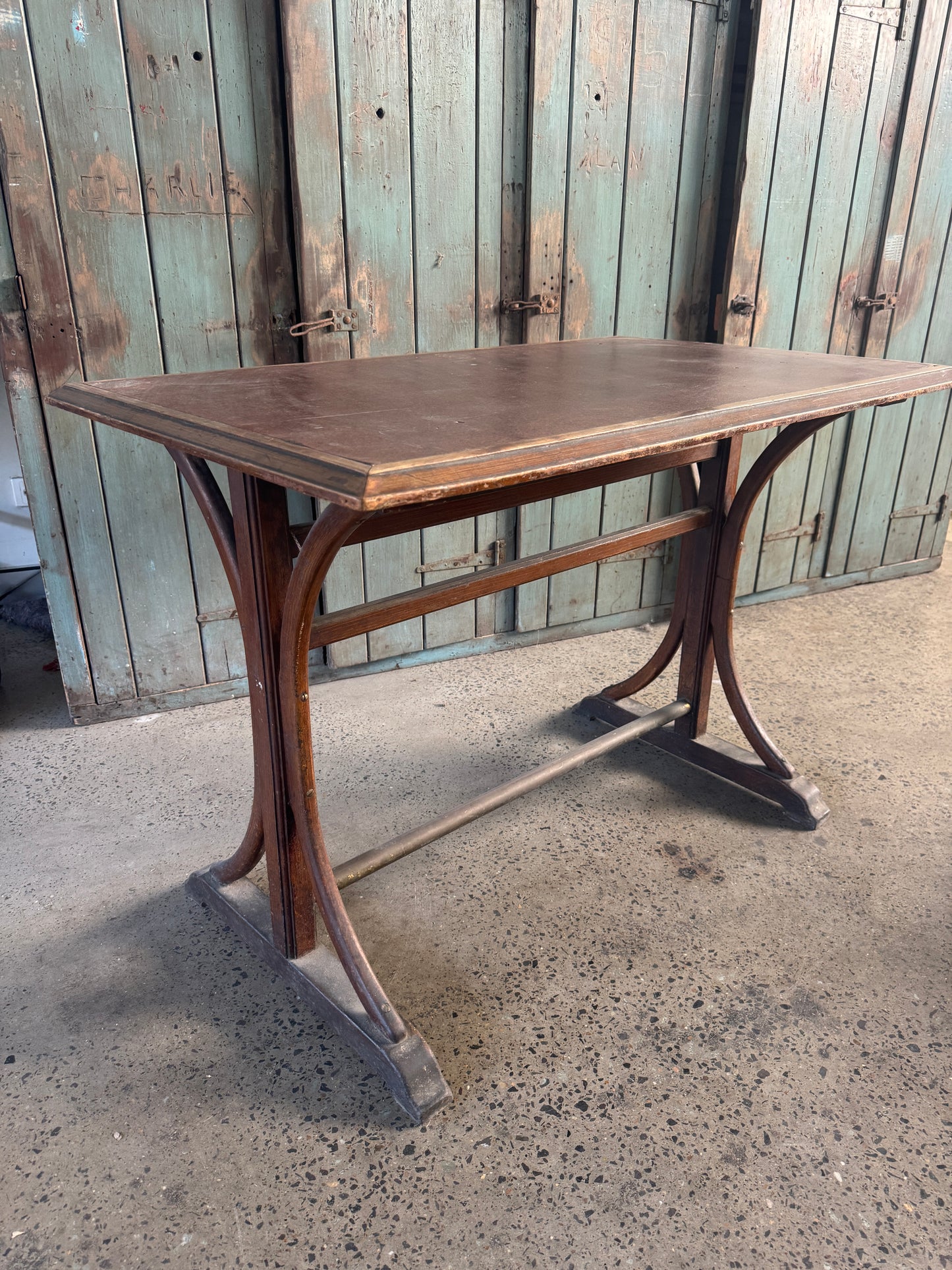 Vintage French Bentwood Bistro Table from Paris