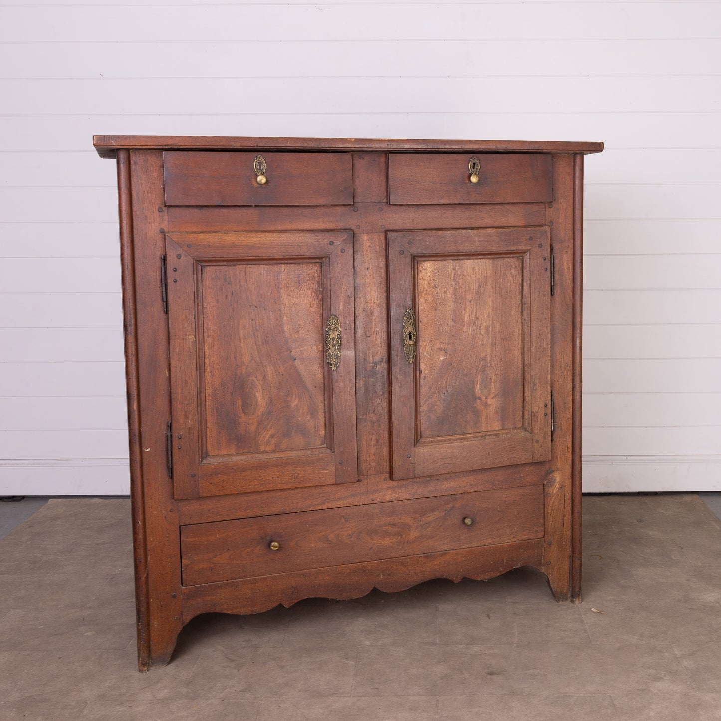 Antique French walnut sideboard from the French Alps