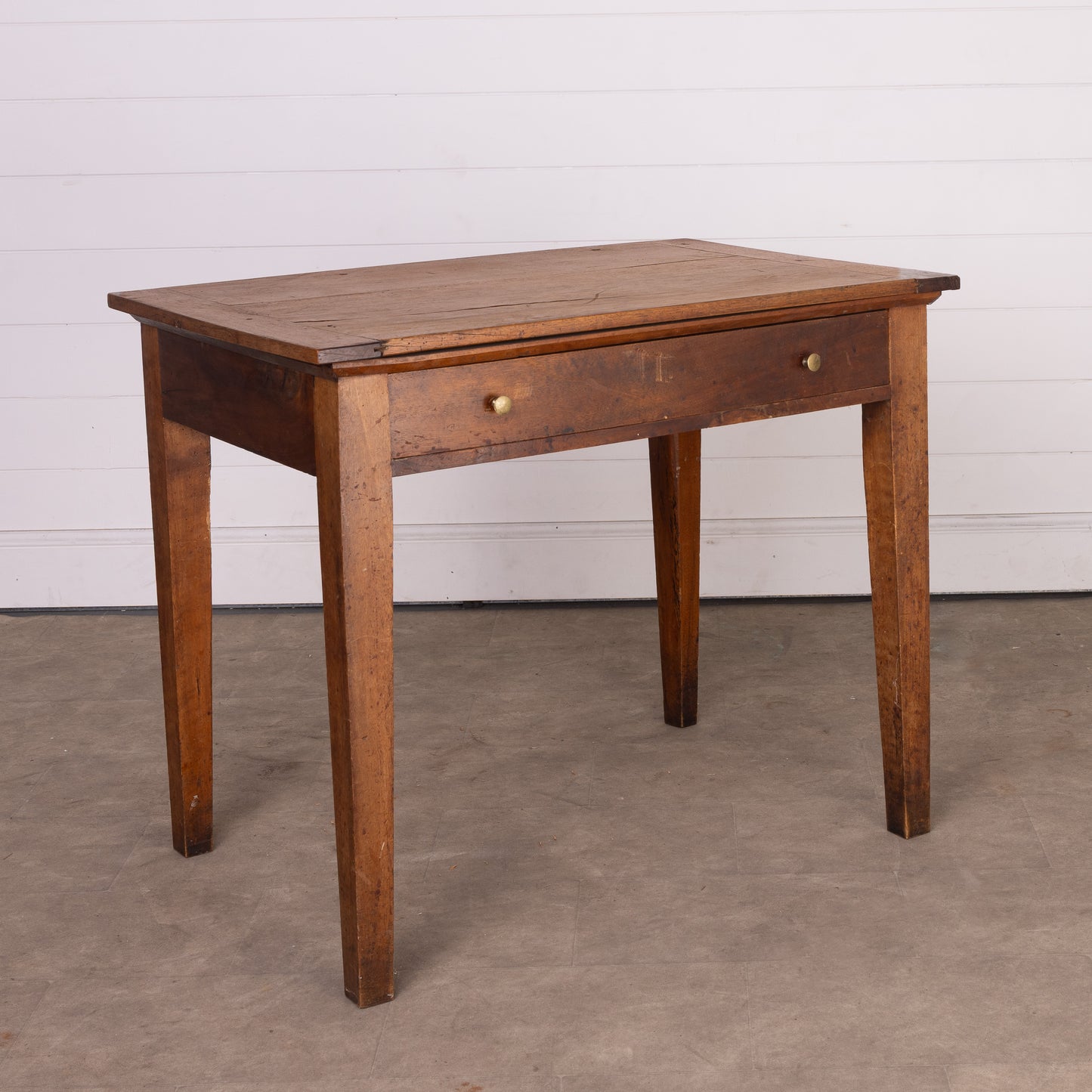 Lovely vintage French desk with large central drawer from the Alps