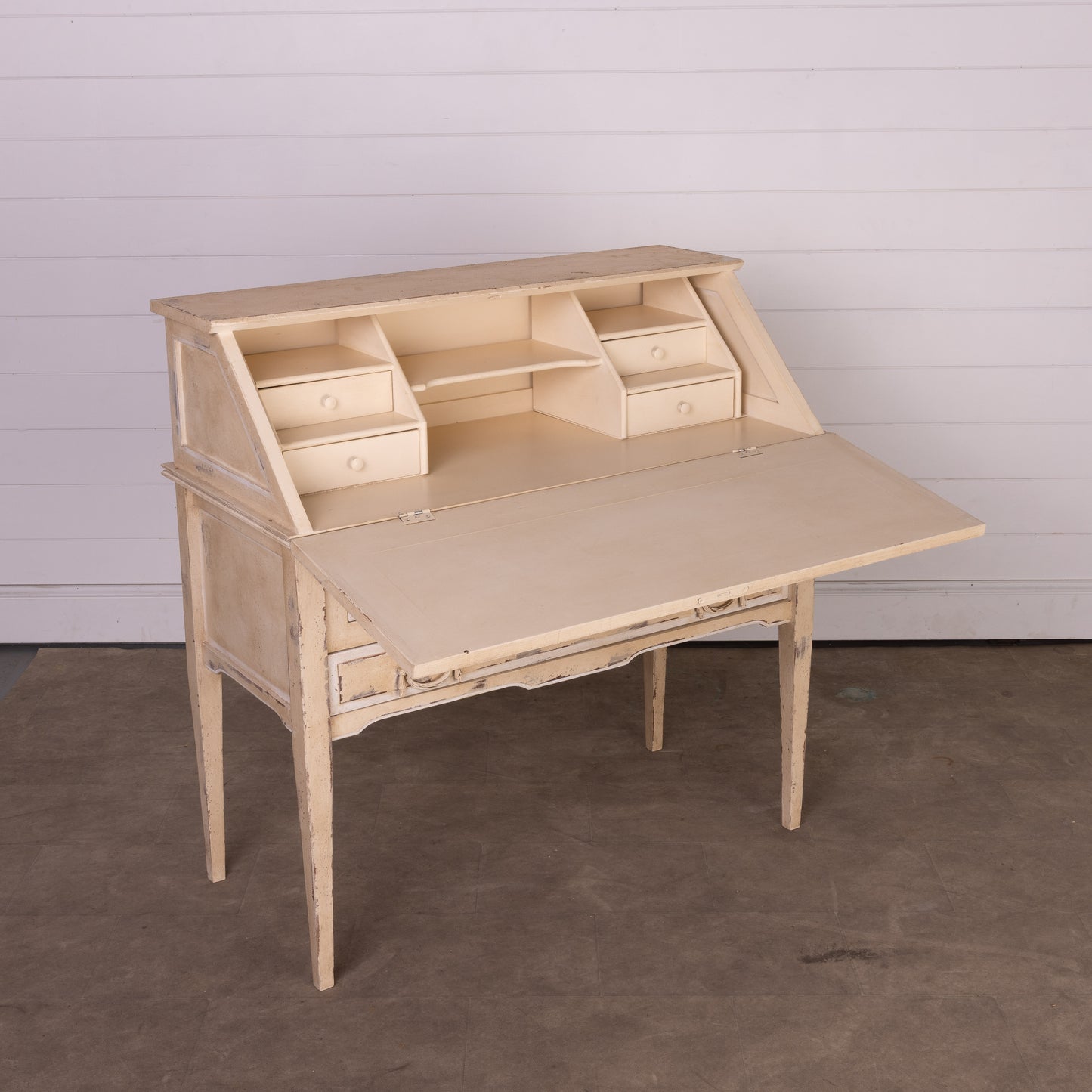 Vintage French writers desk with drop down table and ample storage from a 5* hotel in Courchevel