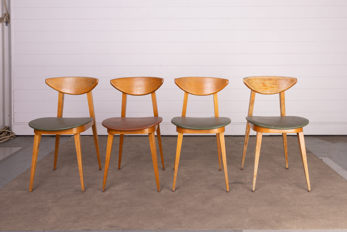 Set of 4 vintage dining chairs from Lyon