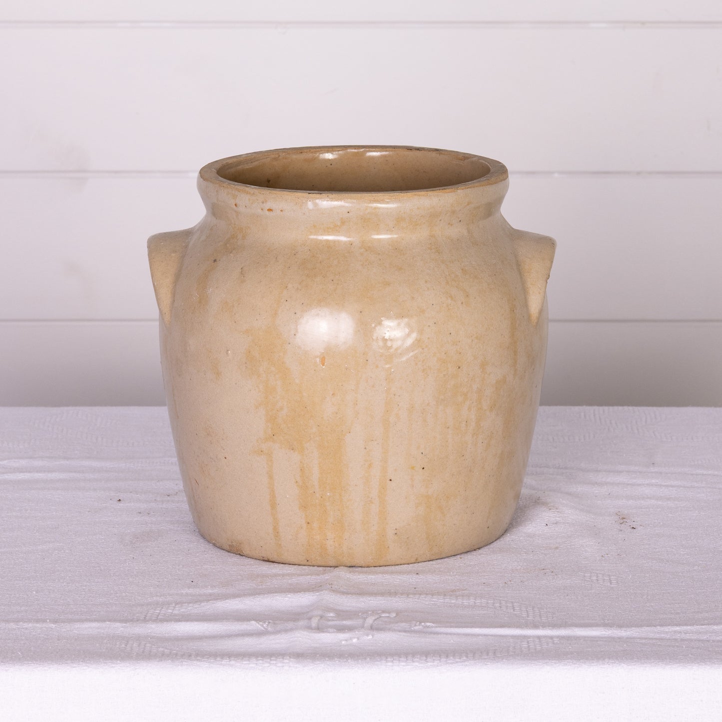 Antique French Taupe Confit Pot from a collection sources in Carpentras, France