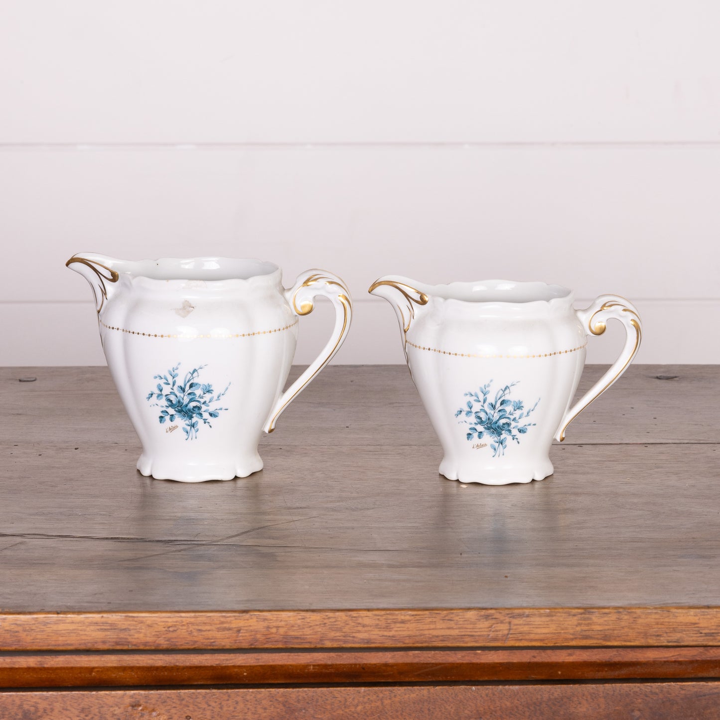 Two Little vintage French Milk Jugs from Provence