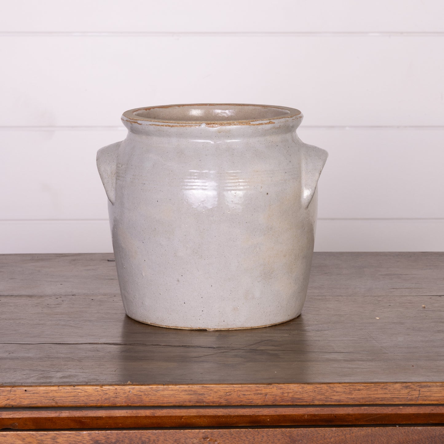 Antique French Taupe Confit Pot from a collection sources in Carpentras, France