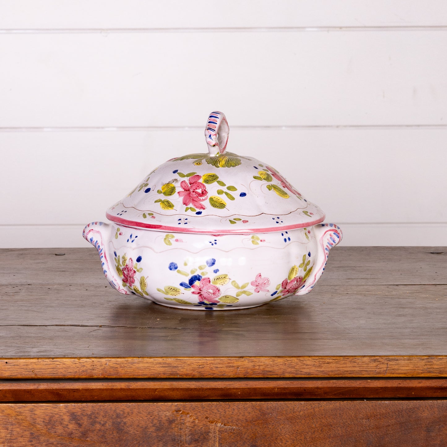 Pretty hand painted serving Tureen with floral design from Provence