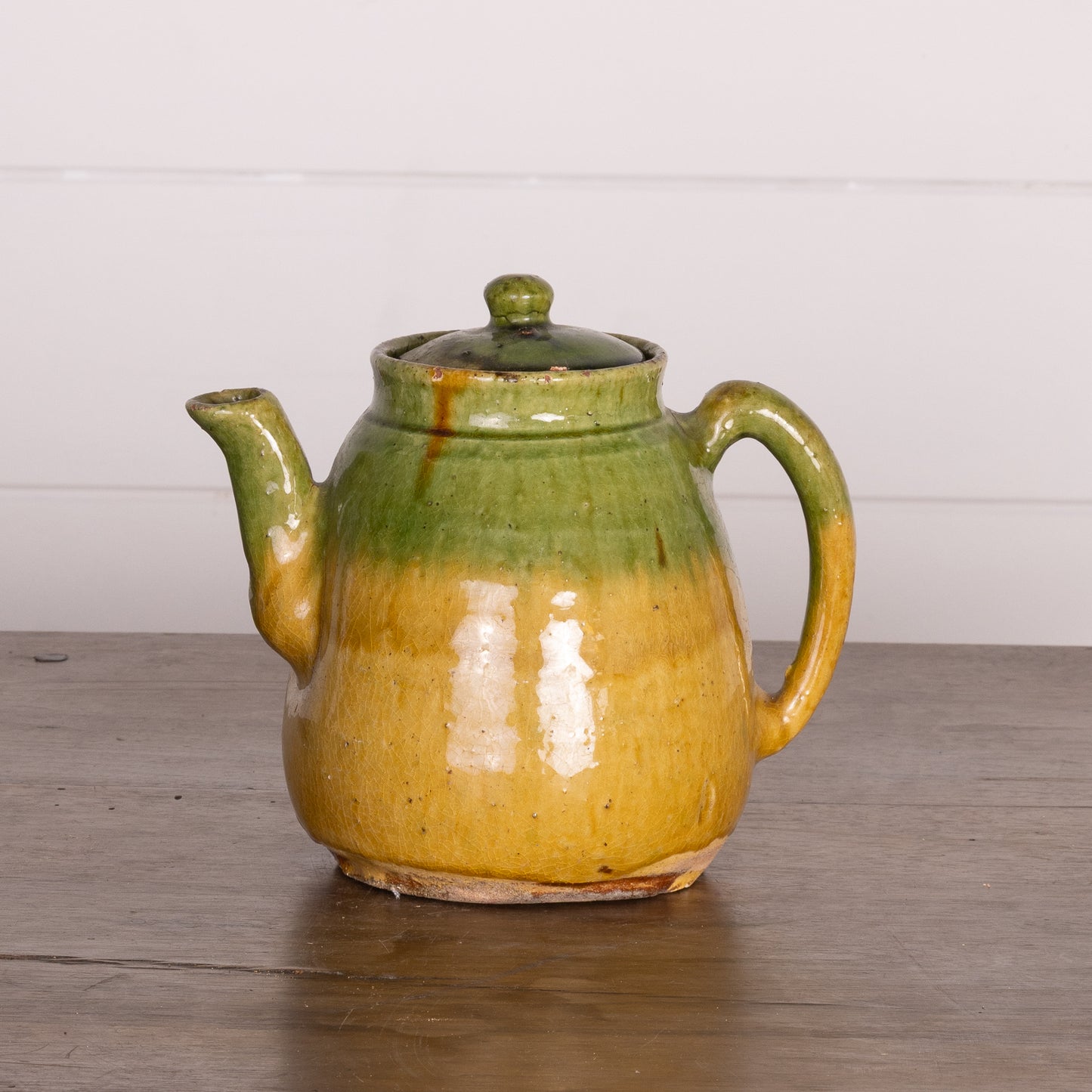 Vintage French glazed teapot from Provence