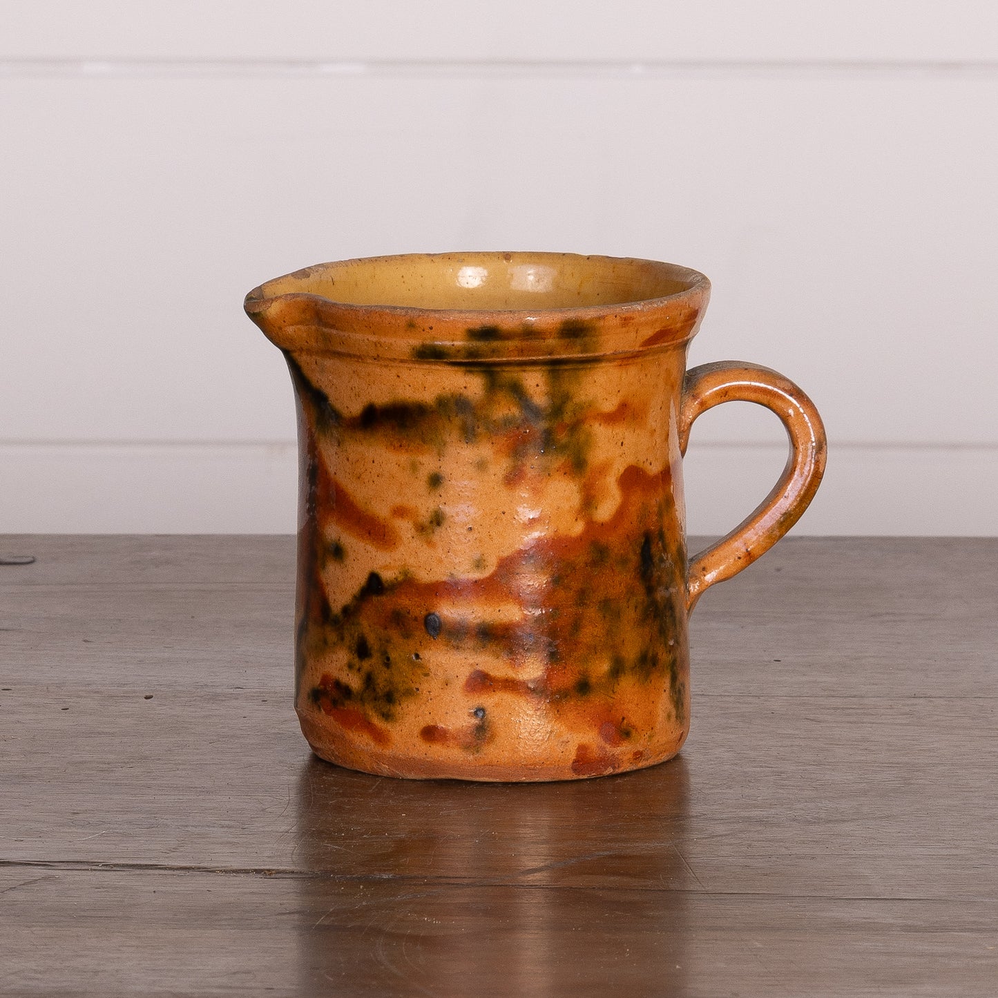 Vintage French Savoyard hand painted and glazed jug from a collection sourced near Megeve