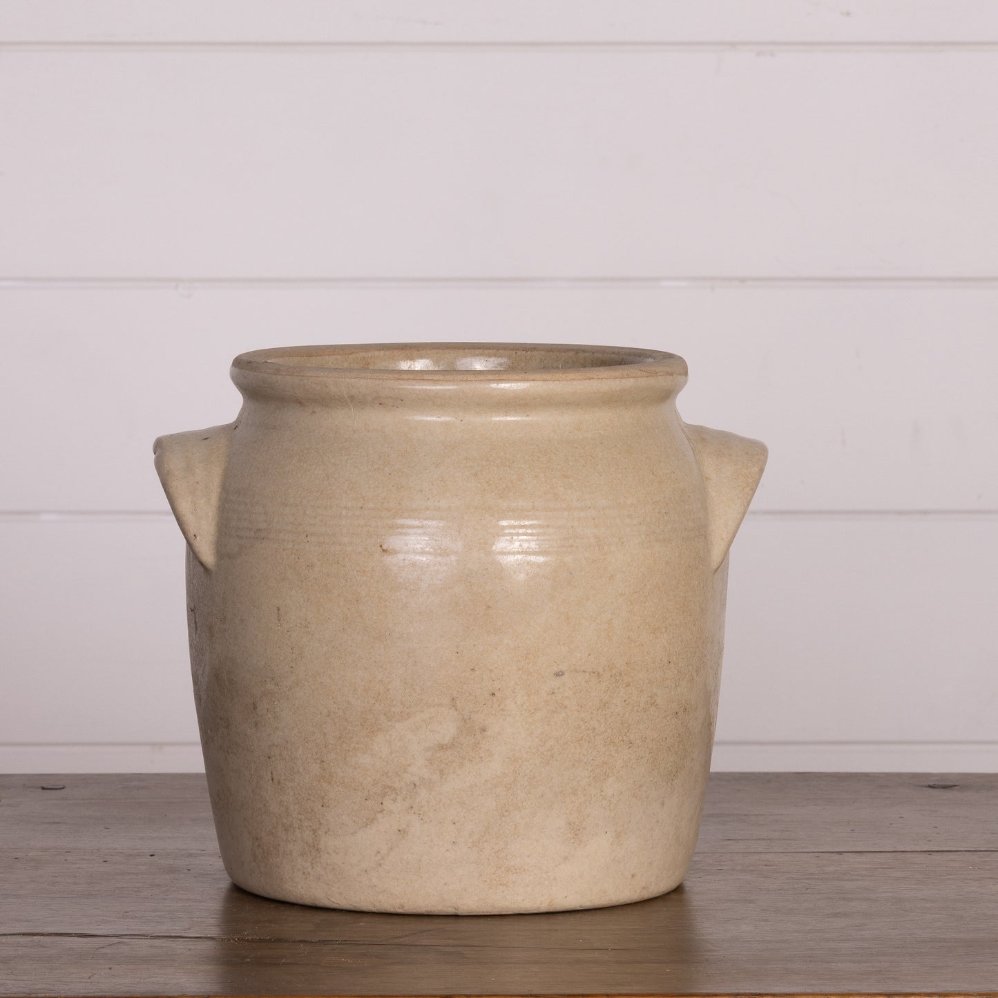 Antique French Taupe Confit Pot from a collection sources in Carpentras, France