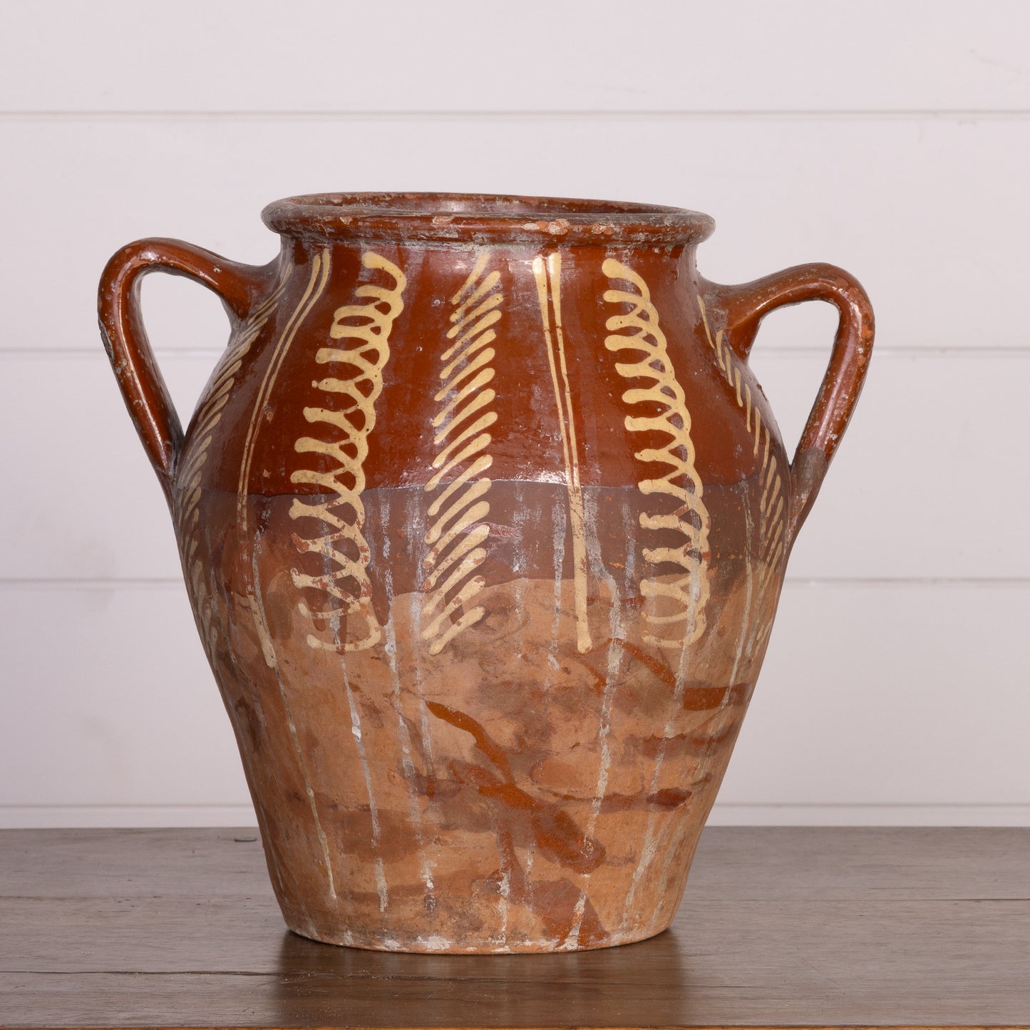 Antique French 19th Century Hand-thrown Terracotta Pot