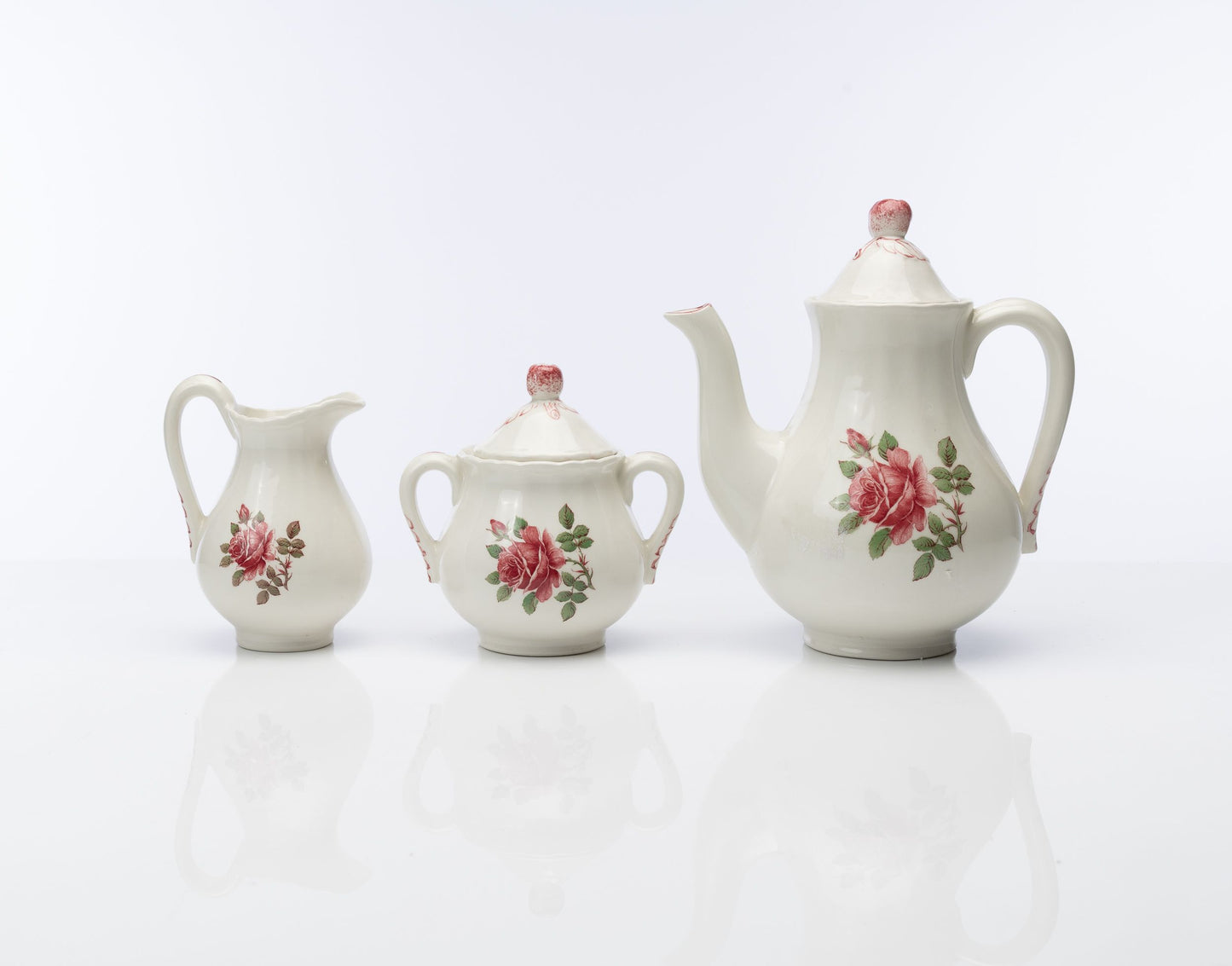 Gorgeous vintage French “Luneville” 3 piece tea set from Provence.