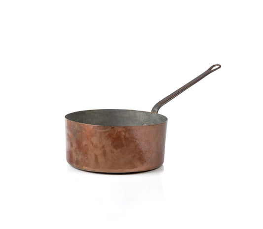 Antique French copper saucepan from The French Alps