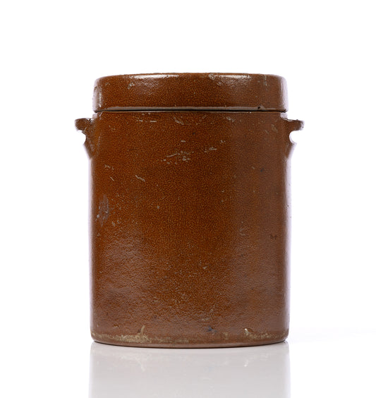 A Vintage French Ceramic Confit Pot with Ceramic Lid discovered in Megève