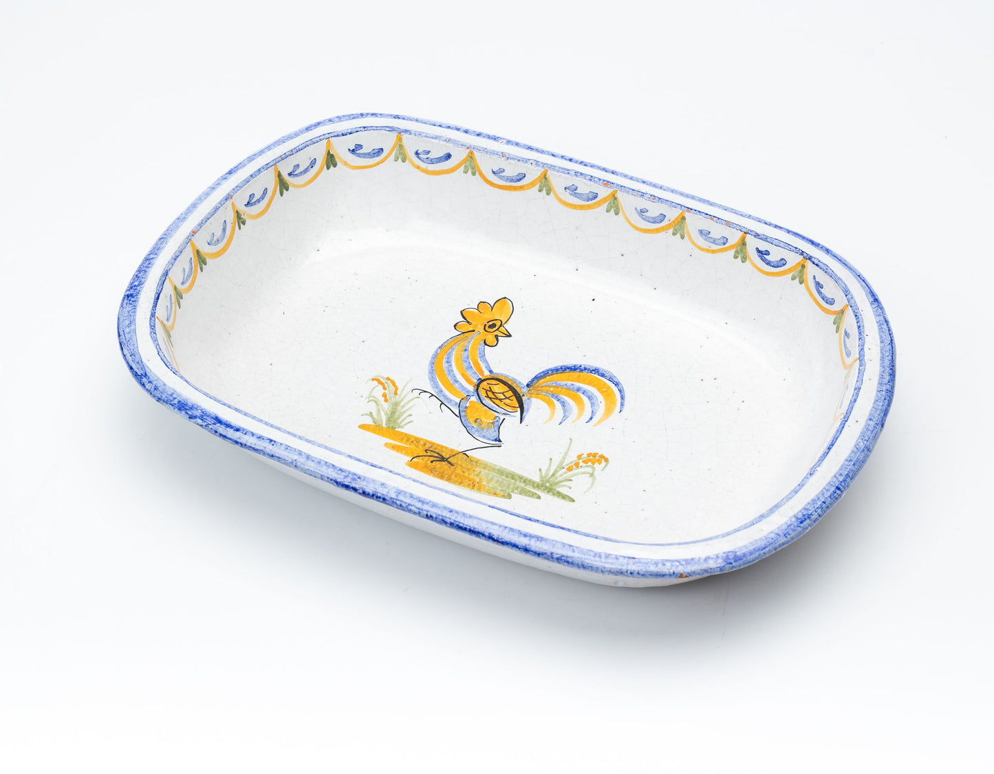 Vintage French Hand painted “Coq” Platter