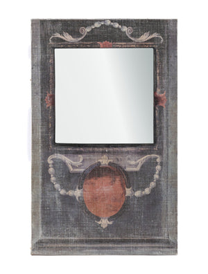 A lovely antique French painted "Trumeau" mirror discovered in a village in Provence.