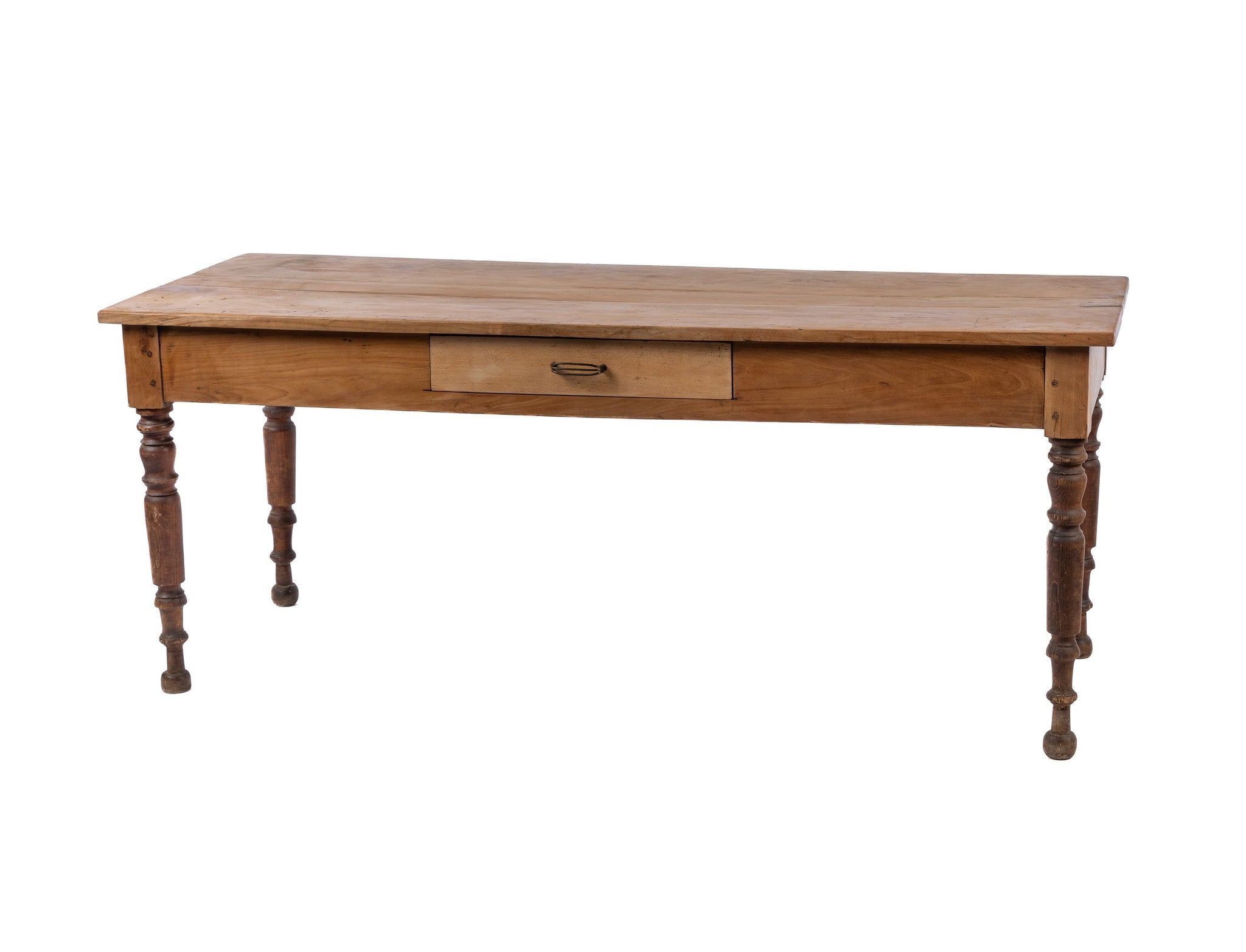 A gorgeous 20th century antique French farmhouse table from a village in Provence.