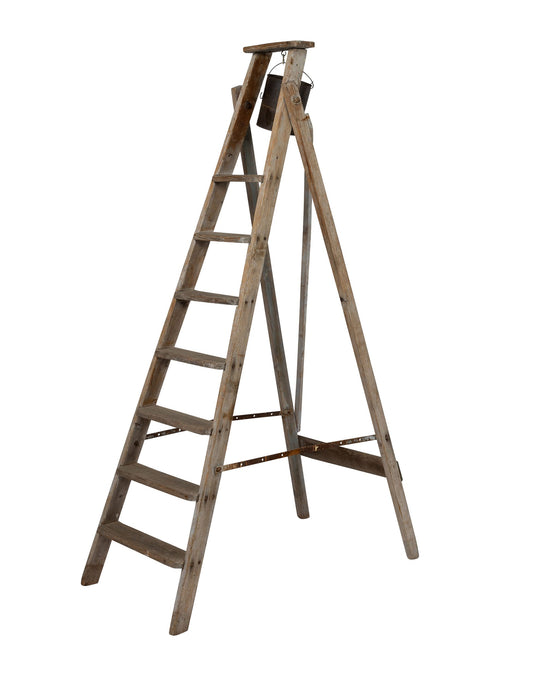 Vintage French timber ladder from a farmhouse in Provence