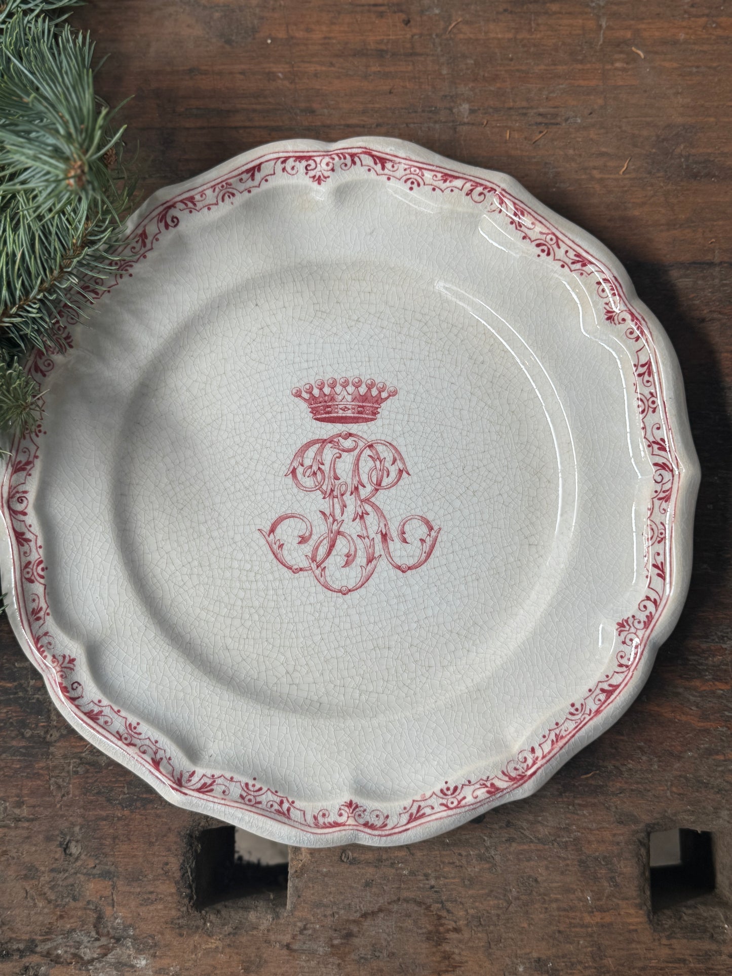 Vintage French Plate - Christmas Edition