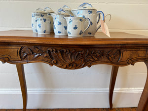 Lovely detailed French Walnut hall Console Table with 'coquille' carvings from Paris