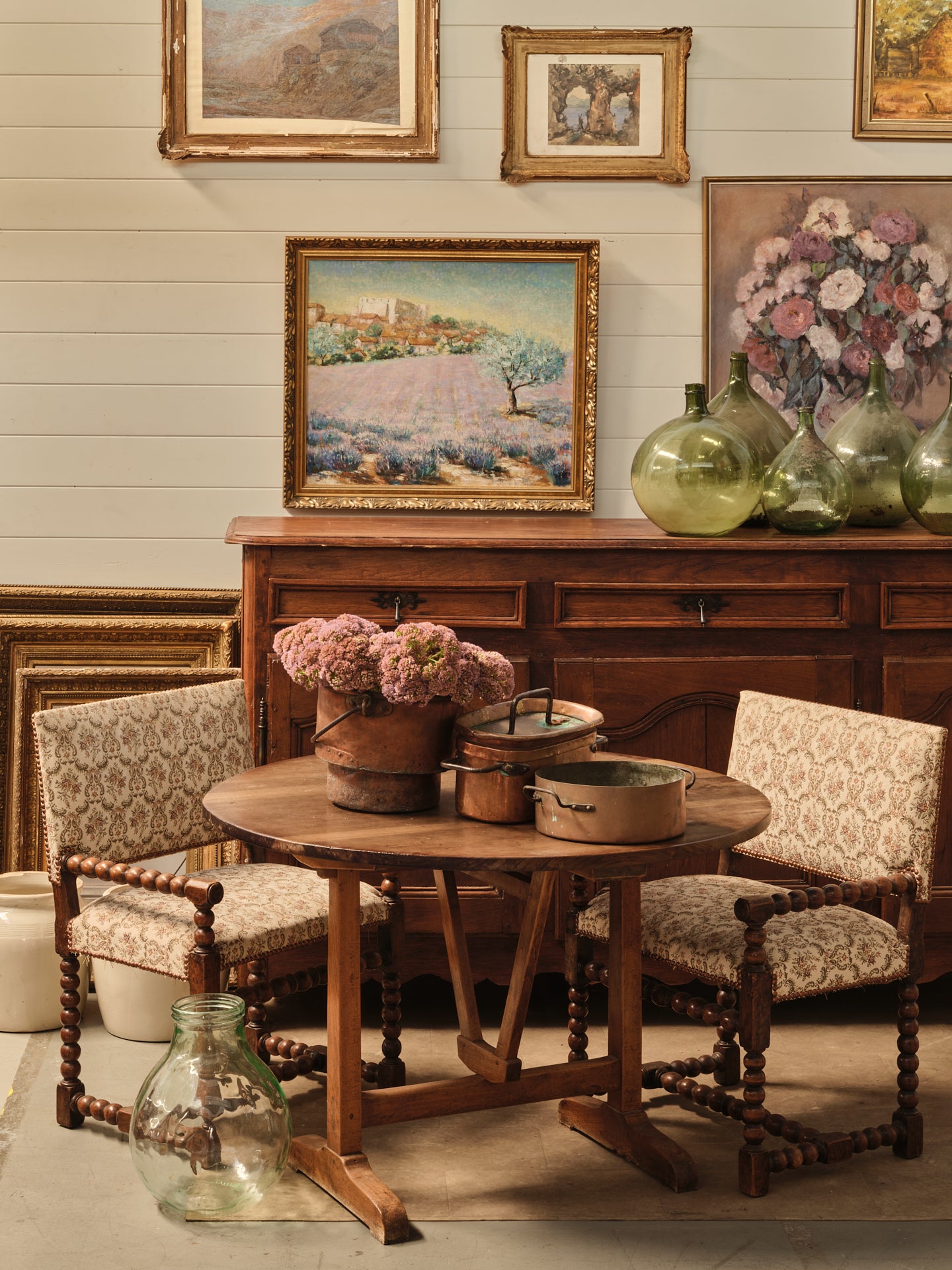 Antique French Oversized Walnut Sideboard from Provence