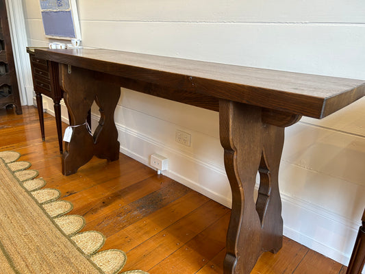 Vintage French Oak Console Table from the French Alps