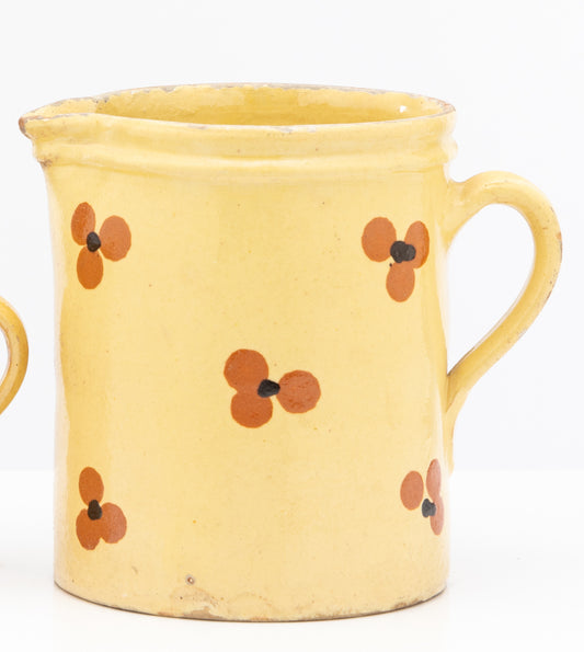 Vintage French hand painted jug from Haute Savoie