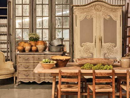 Vintage Spanish mission style table in a baltic pine