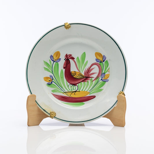 Vintage French Hand painted “Coq” Plate