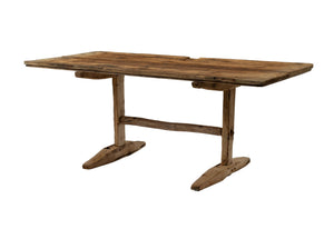 Hand made vintage French rustic pine table. Made by local craftsman in The French Alps