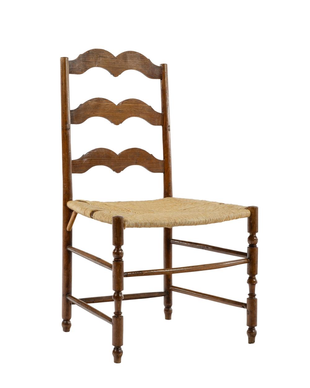 Antique French Savoyard Ladder Back Chair from The French Alps