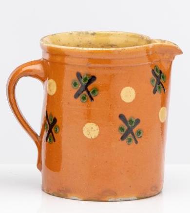 Beautiful vintage French hand made and hand-painted jug from The Haute Savoie