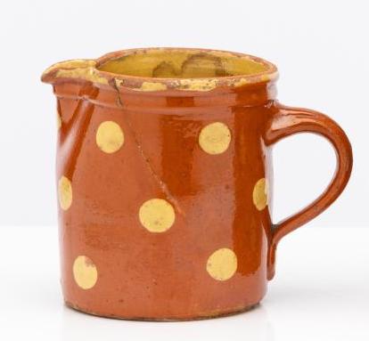 Vintage French hand-painted jug from Haute Savoie