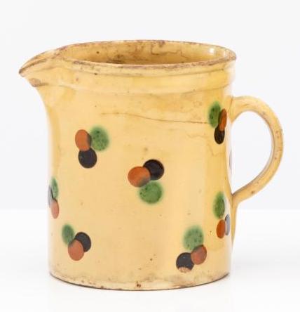 Vintage French hand-painted jug from Haute Savoie