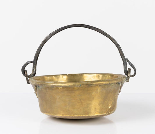 Antique French Brass bucket with swing handle