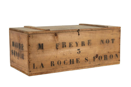 Vintage French Timber Storage Box from The Haute Savoie