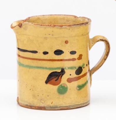 Vintage French hand-painted jug from Haute Savoie