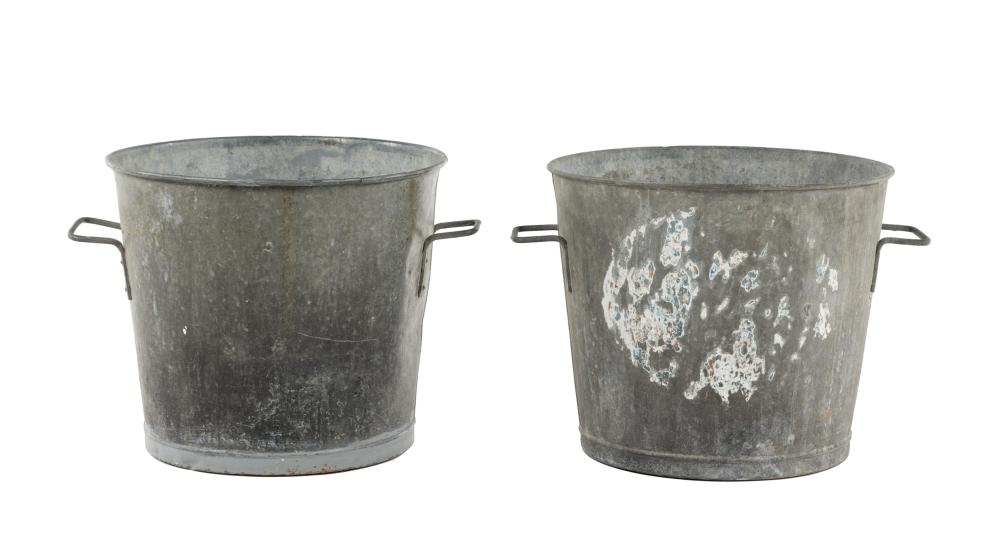 Lot of 2 Antique French zinc tub from Provence