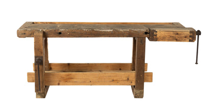 Rare and collectable antique French 19th Century Workbench, the 'French Établi de Menuisier'. Discovered in the French Alps