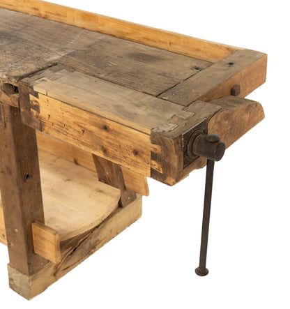 Rare and collectable antique French 19th Century Workbench, the 'French Établi de Menuisier'. Discovered in the French Alps