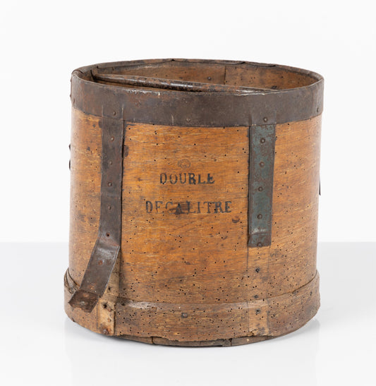 Antique French Timber Grain Measure Bucket from The French Alps