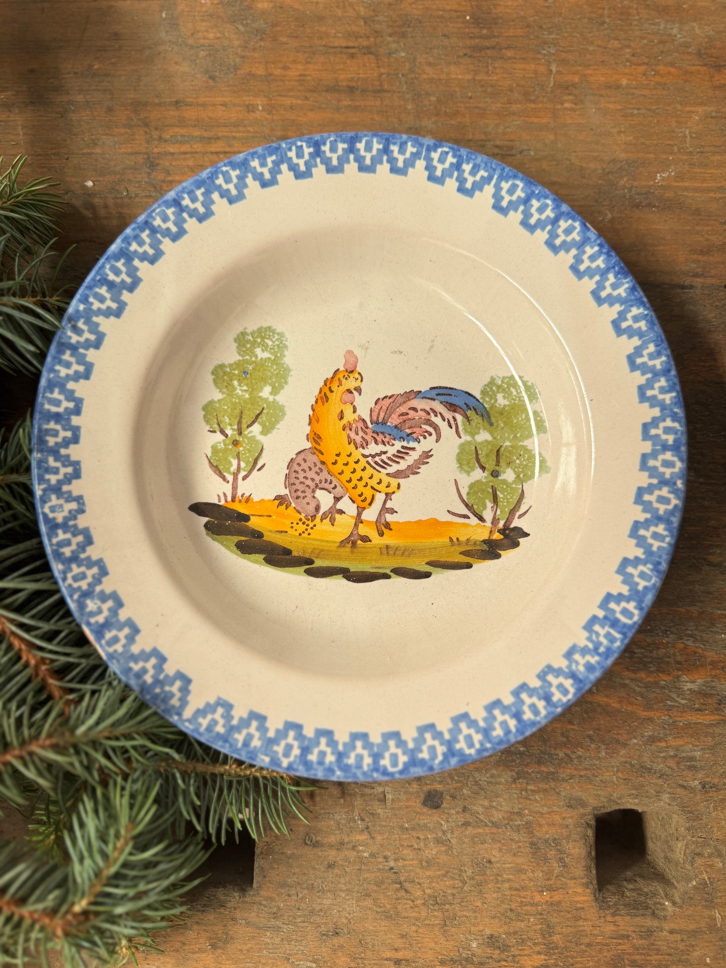 Vintage French Plate - Christmas Edition