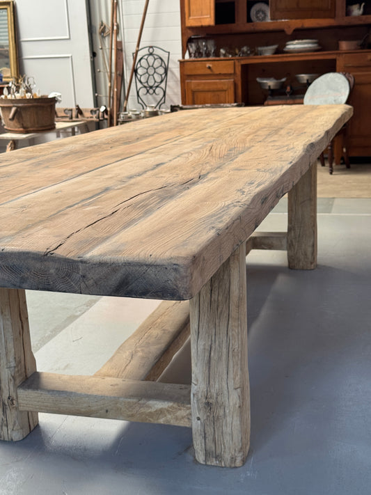 Beautiful Solid Oak Farmhouse Table from the French Alps