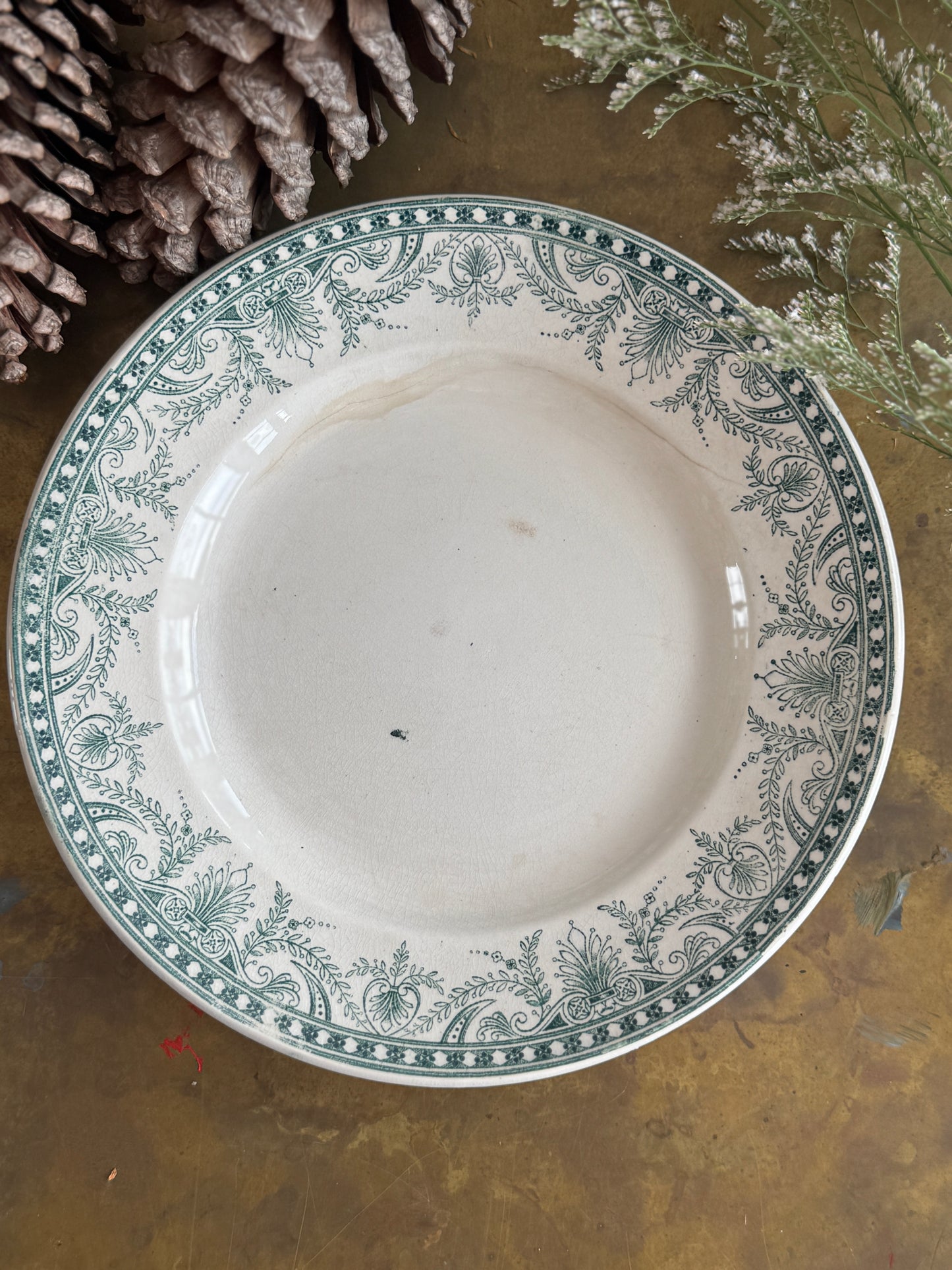 Elegant Antique French Plate in Holiday Gift Box – Perfect Christmas Present