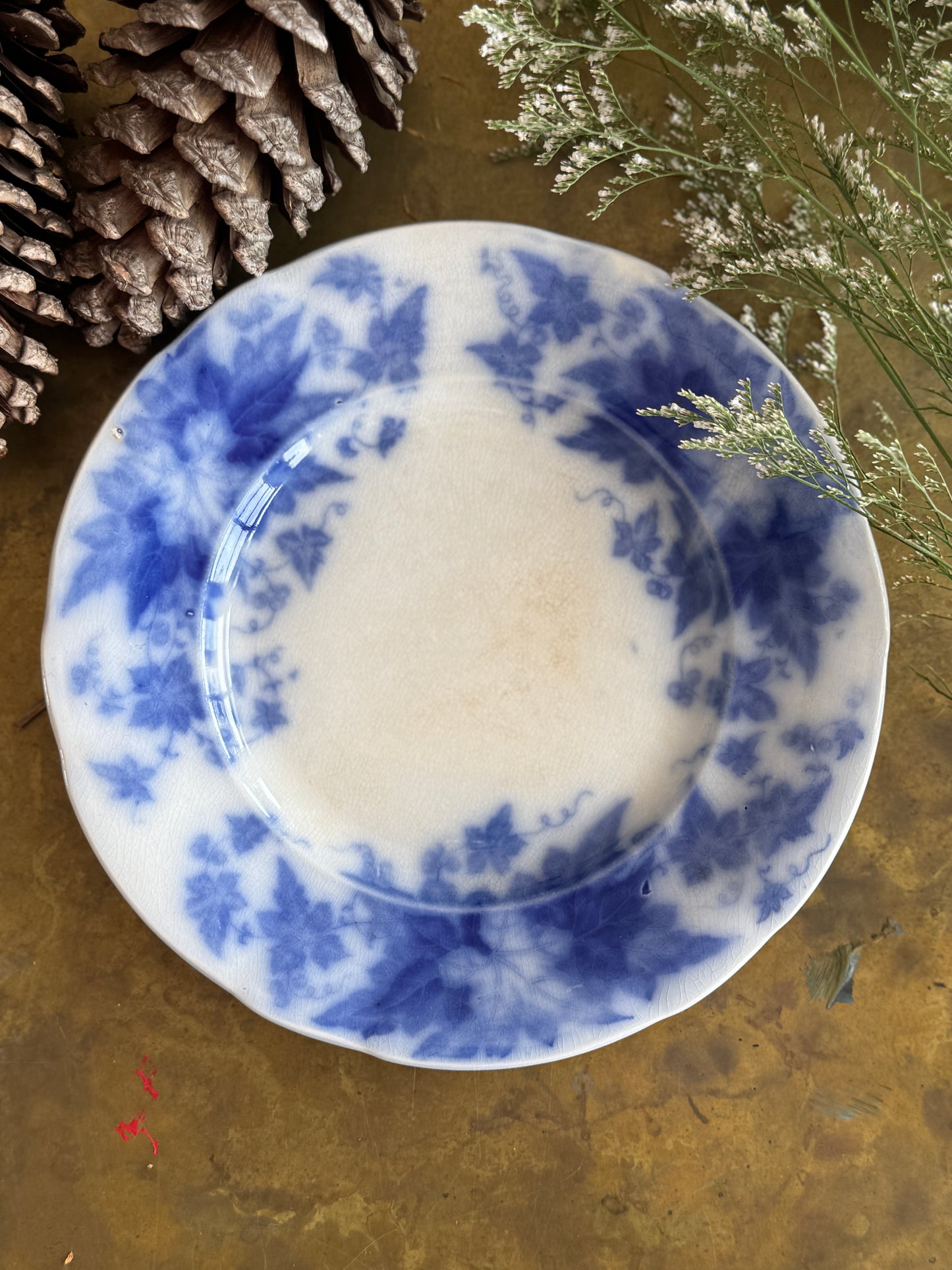 Elegant Antique French Plate in Holiday Gift Box – Perfect Christmas Present